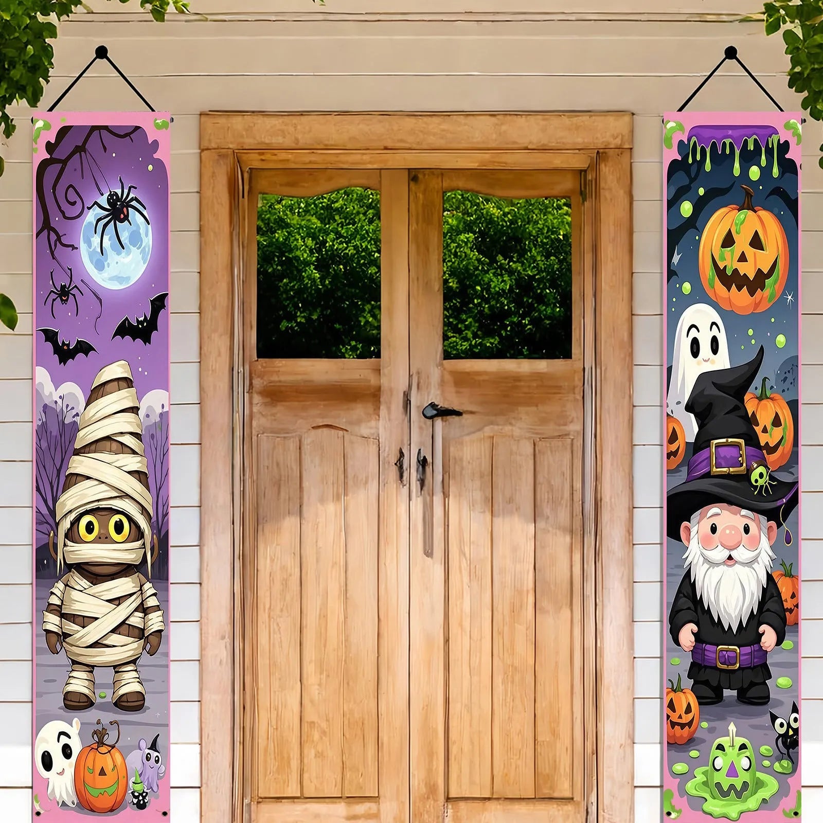 30x180cm Halloween couplet decorations hanging flag banner pairs for door and wall decorations