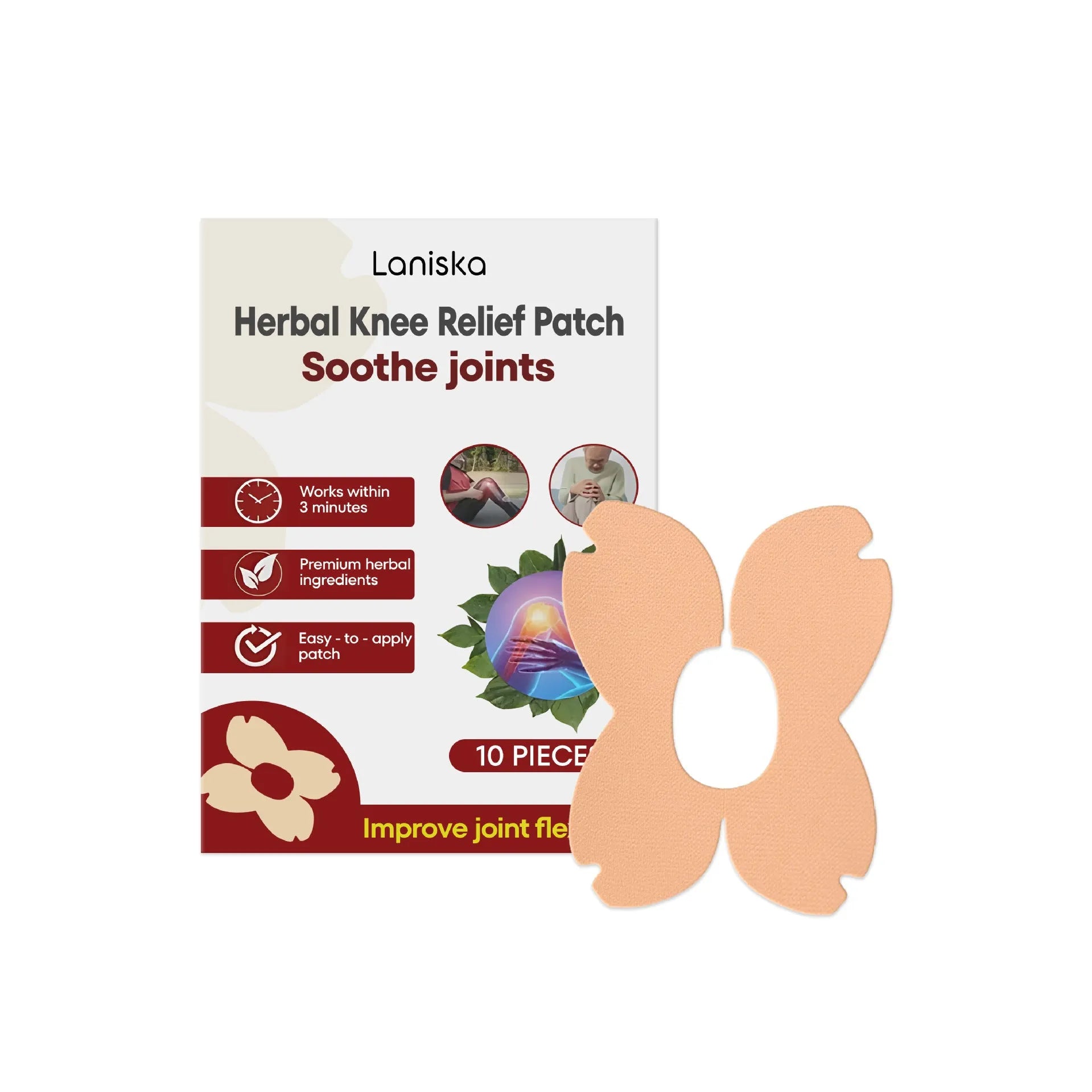 LANISKA herbal joint care adhesive bandage 10-piece pack with storage box