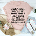 Pink straight cut casual t-shirt with printed design on polyester fabric, short sleeves