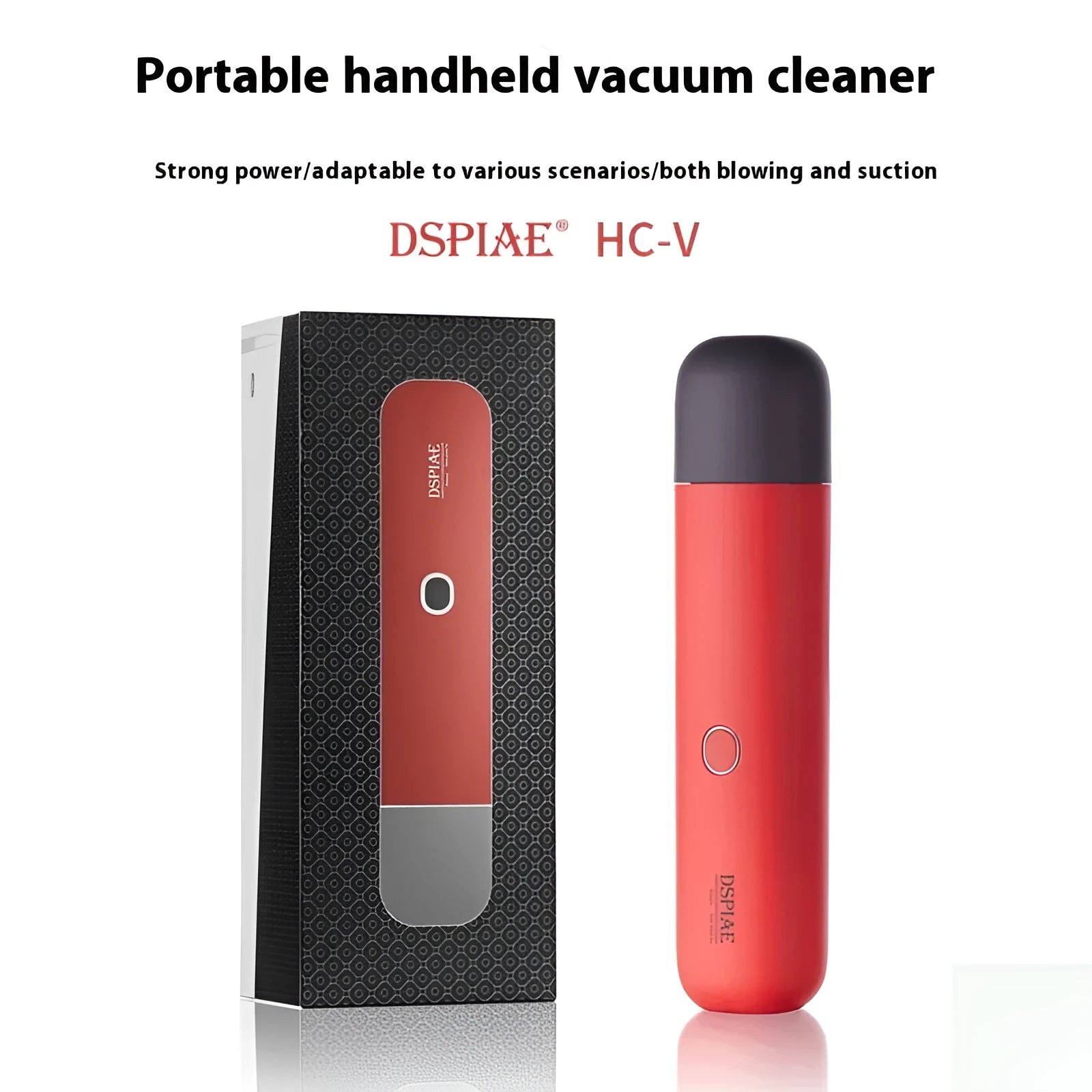 Portable desktop nozzle dust and debris cleaner vacuum with metal nozzle
