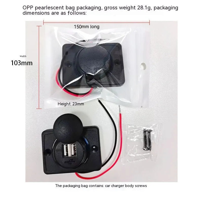 Black 12V-24V car USB charger with 3.1A output for vehicle installation