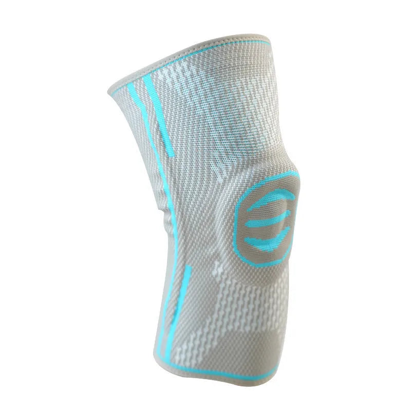 Cotton mountaineering knee pads in green, blue, or yellow colours with size options