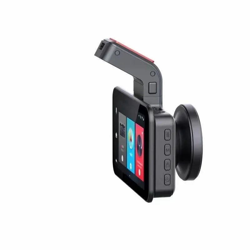 3-inch screen dual lens car DVR dash cam with front and rear cameras on a black unit