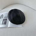 PU beret women's flat top leather hat in army green with satin lining and M size 56-58cm