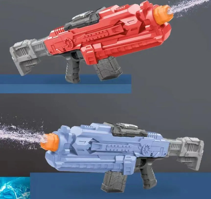 Automatic suction water gun electric toy with 4000ml red backpack and USB charging