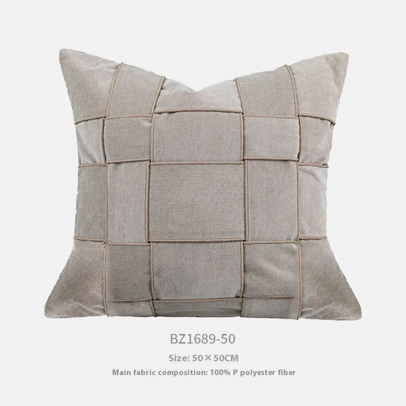Square 50x50cm woven chenille decorative cushion in a choice of colours.