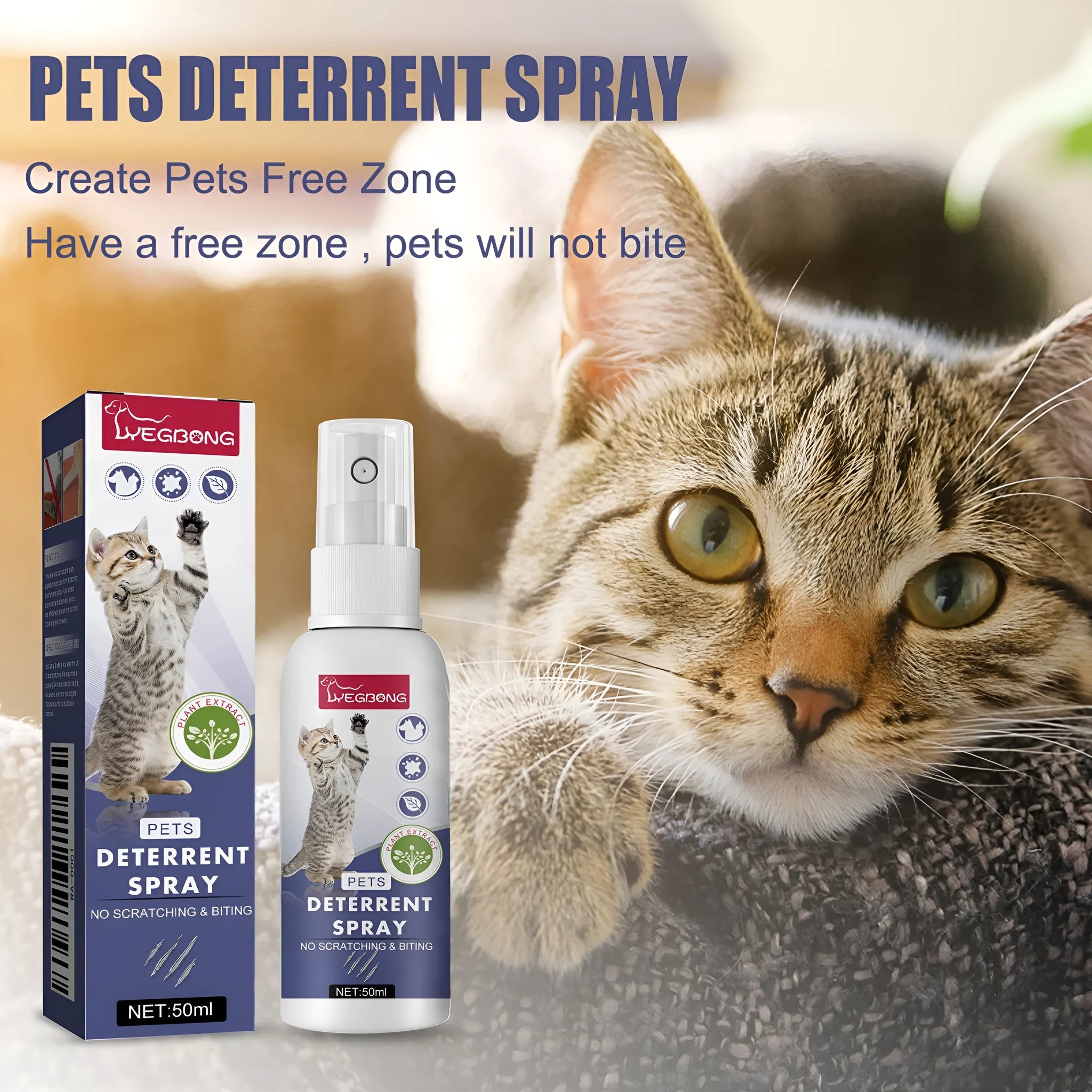 50ml pet training spray bottle in box for dogs and cats scratching doors and sofas