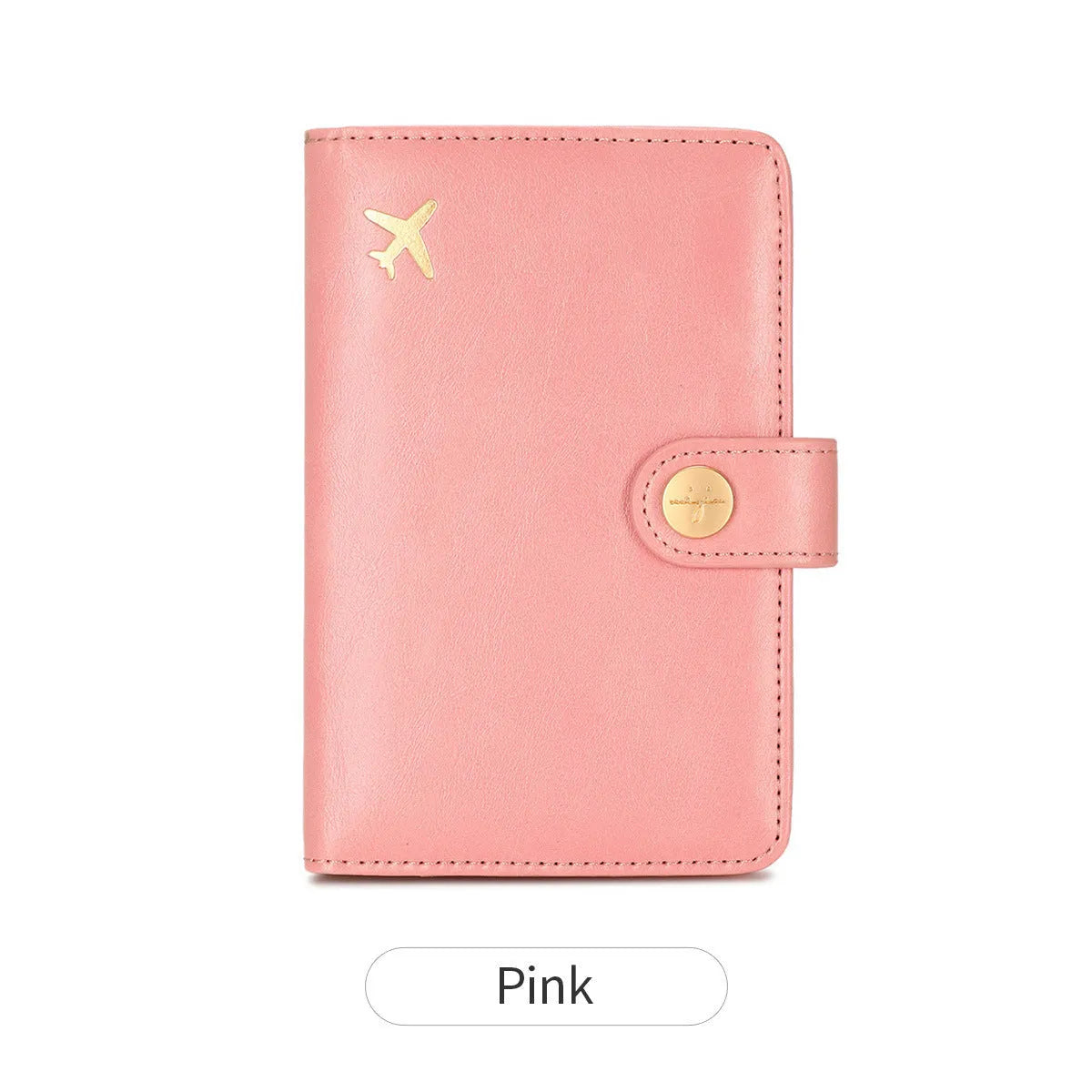 PU passport holder wallet with sewing line detail in multiple colour options showing document storage compartments