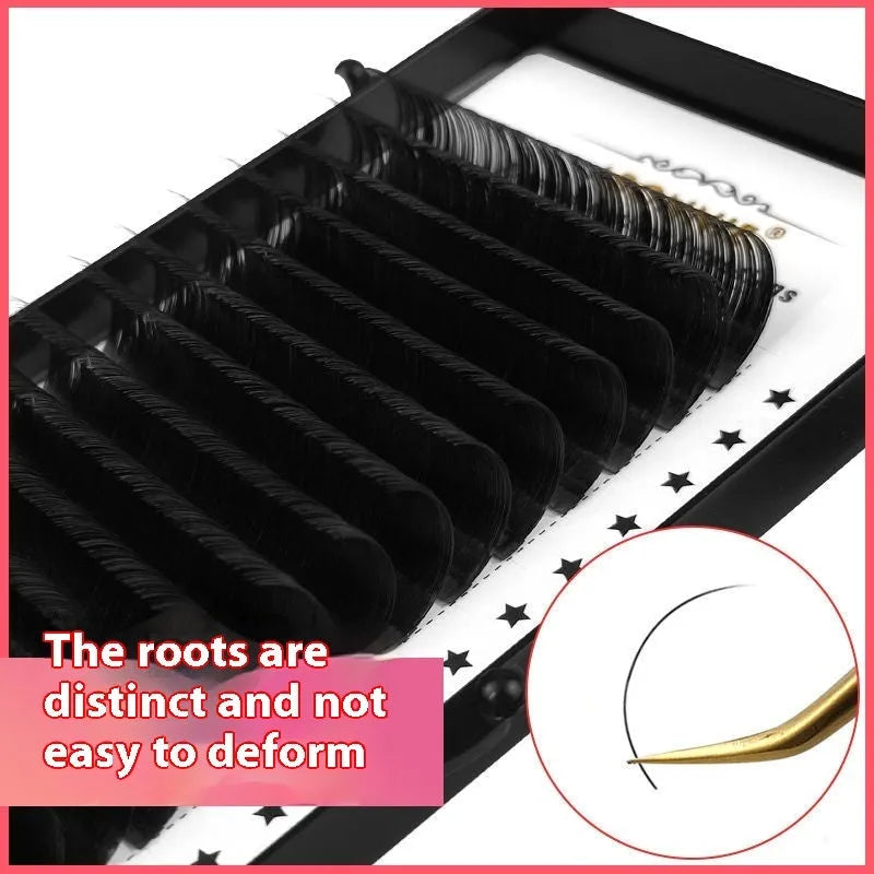 16-row dense mink hair false eyelashes showing matte round wool texture with length options from 8mm to 18mm