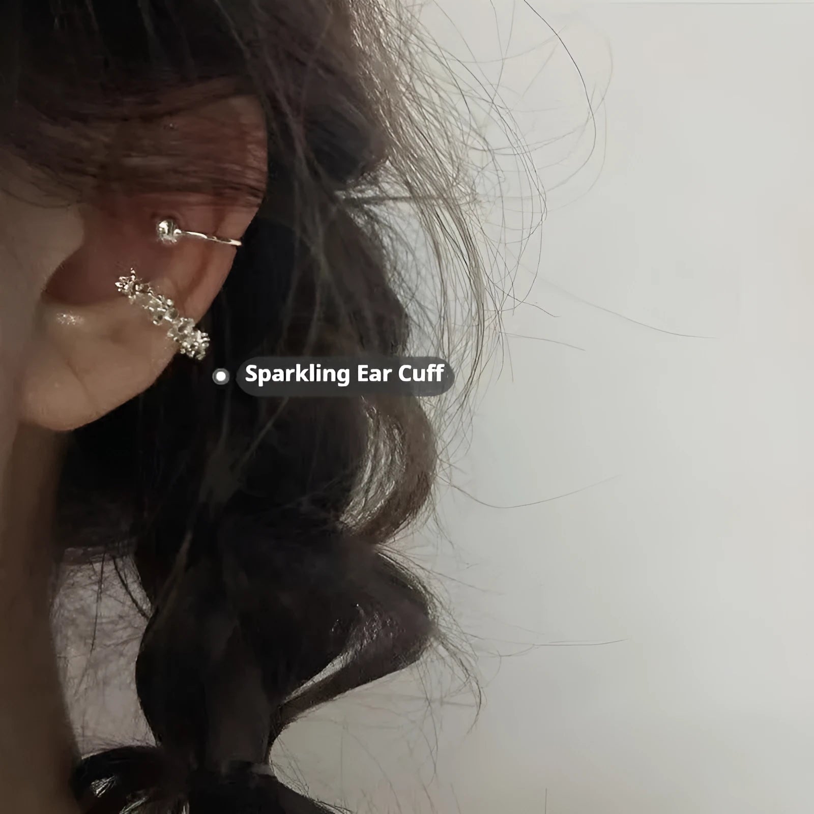 Geometric irregular shaped ear clip earrings with a frosty B4710# finish.
