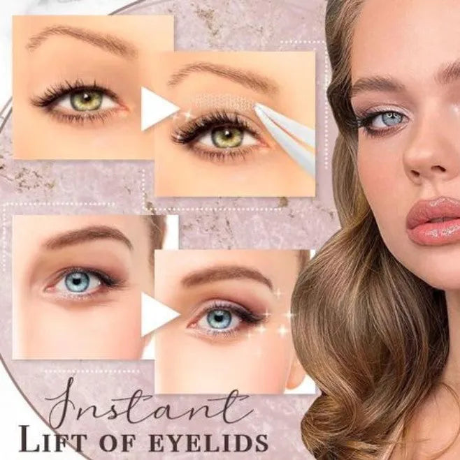 No glue eyelid stickers in three sizes - large, medium, small - made from non-woven fabric