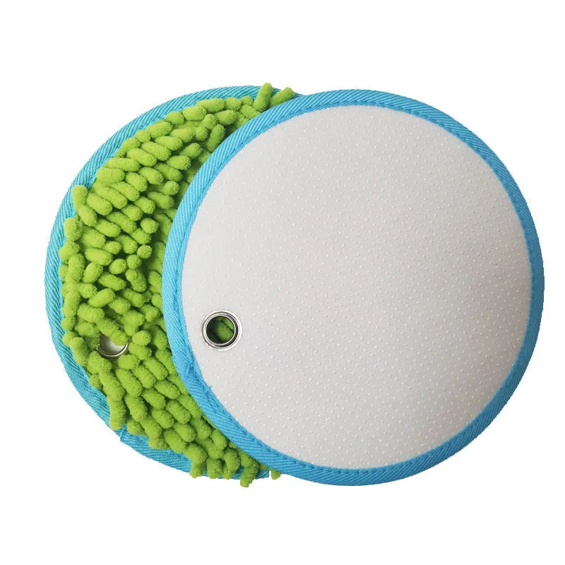Autism children sensory pad recovery training set with 8 fabric pads on a flat surface