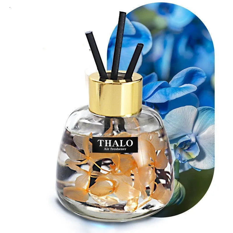 Glass car perfume ornament bottle with loose incense function in various colour options
