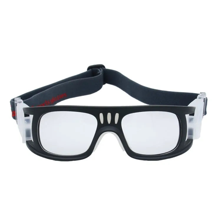 Explosion-proof outdoor basketball glasses with full rim frame in blue colour