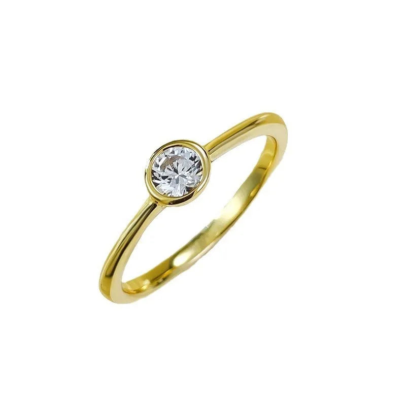 Minimalist silver crown-shaped ring with linear detailing and electroplated finish