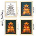 USB LED picture frame night lamp showing illuminated landscape artwork in modern plastic frame