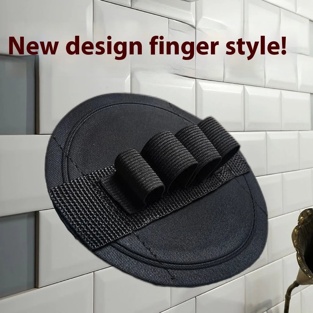 Rubber bath gadget finger style with round cake design options for women's bathroom towel organisation