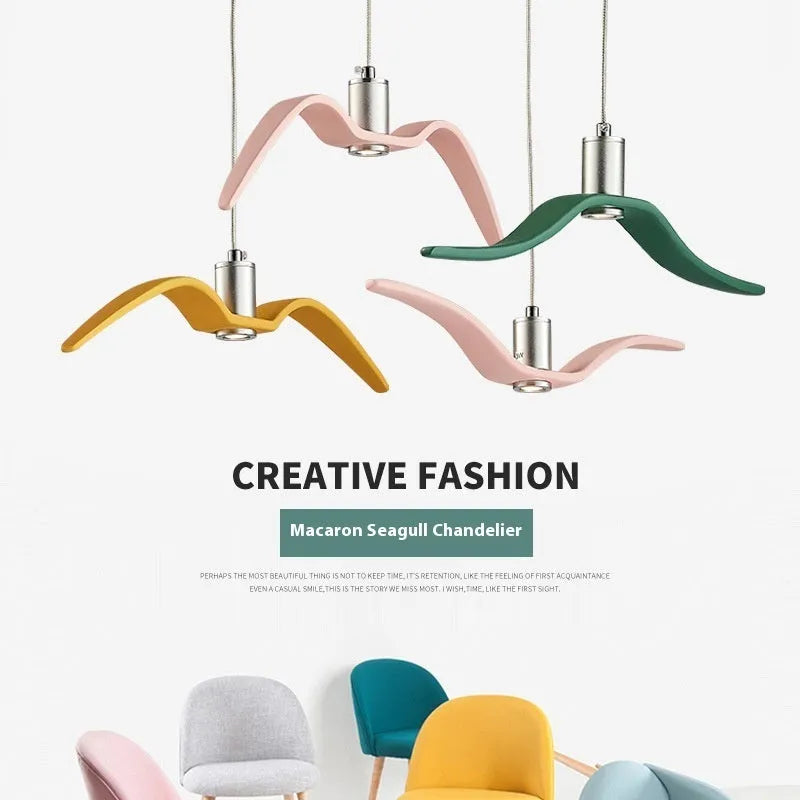 Nordic postmodern macaron design LED chandelier in 320mm diameter with multiple colour options