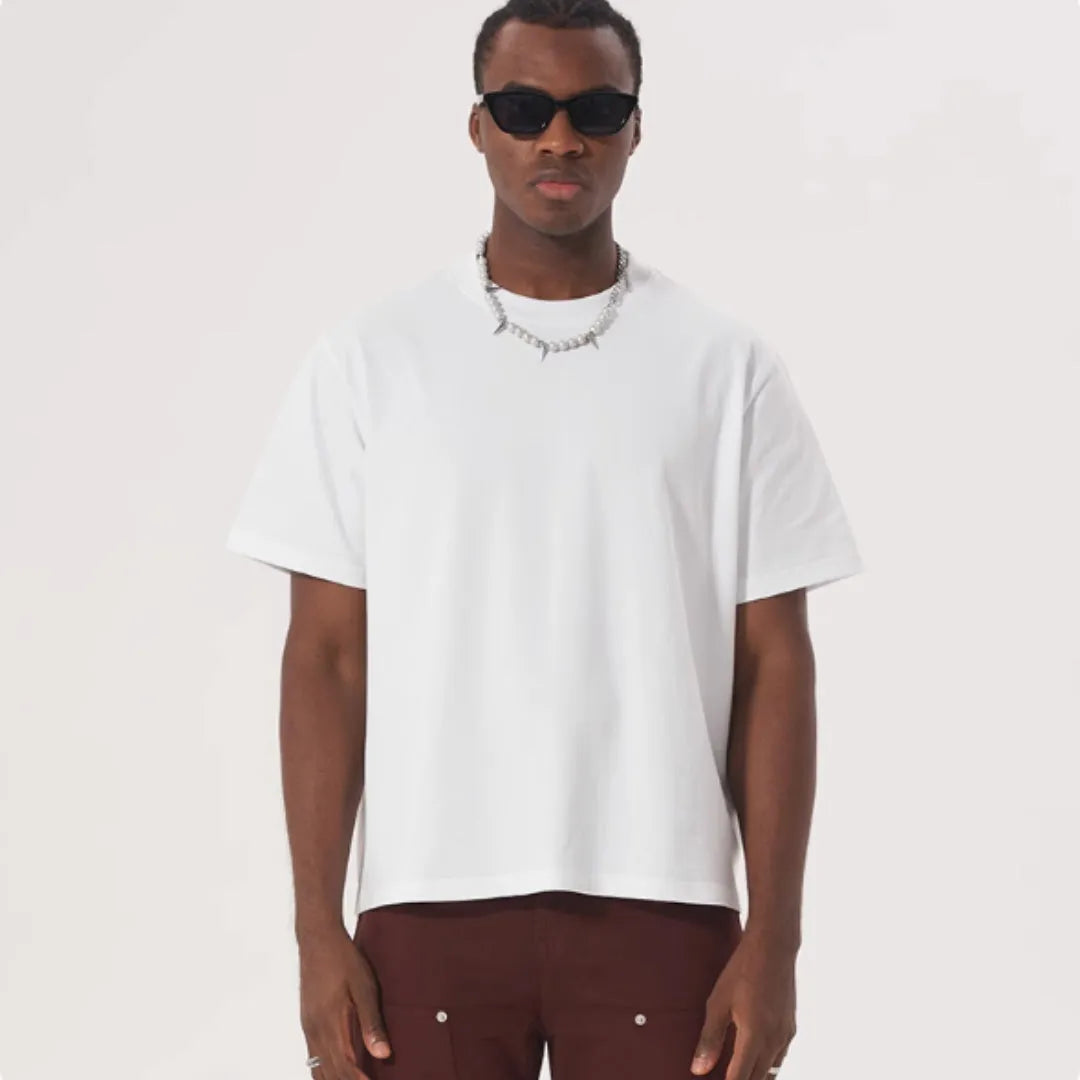 Men's pure cotton American style loose fit t-shirt in multiple colours
