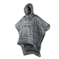 Grey or army green adult wearable sleeping bag cloak measuring 200x140cm with hollow cotton insulation