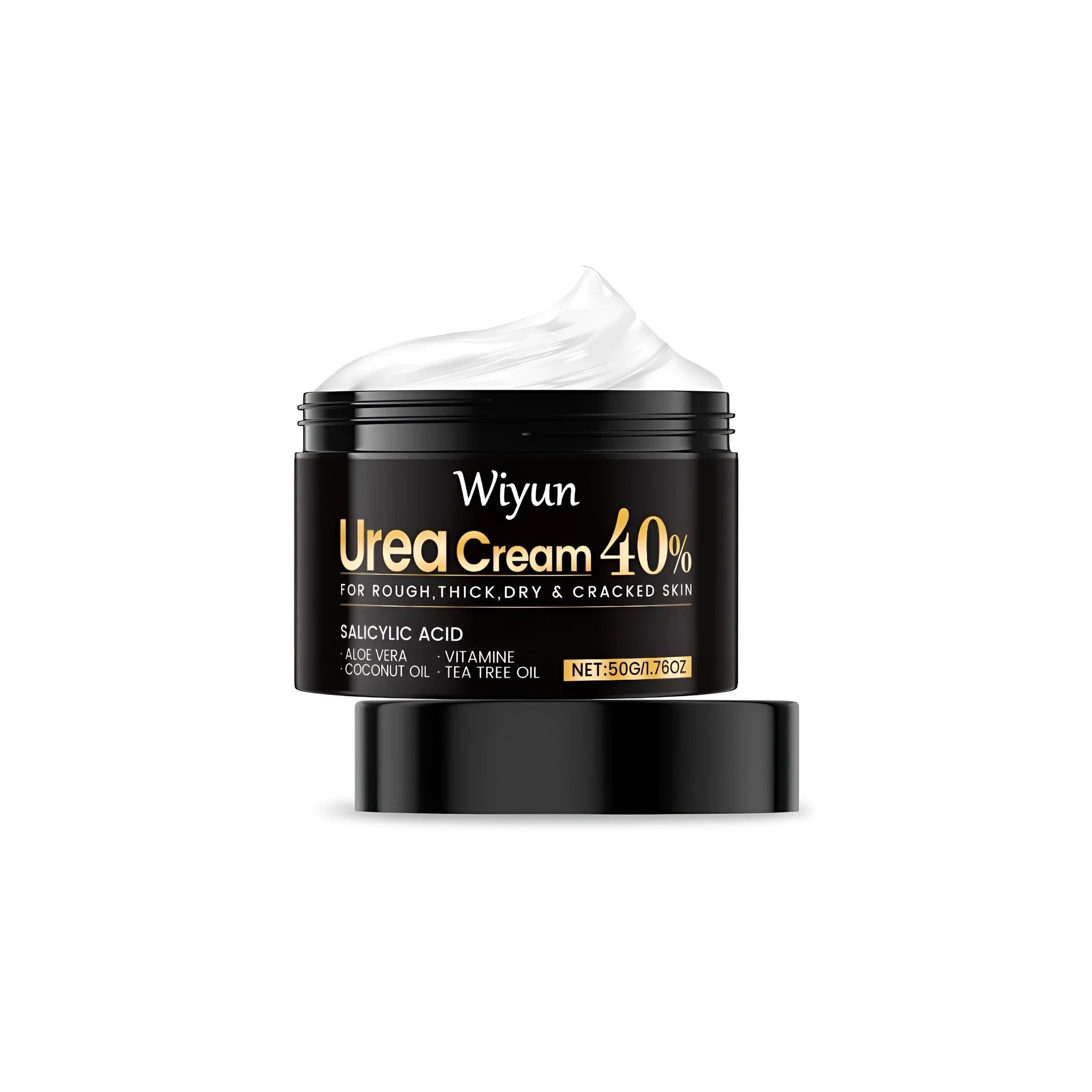 50g tube of urea hand and foot cream with salicylic acid and aloe vera for dry skin