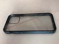 Glass anti-spy phone case with closed clamshell design showing geometric styling