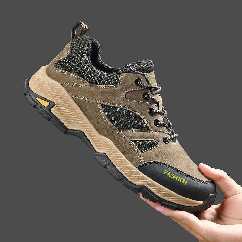 Men's black lace-up sneakers with flyknit upper, round toe, and flat sole