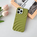 Water ripple TPU phone case for iPhone 11 to 15 Pro Max in black with oil injection finish