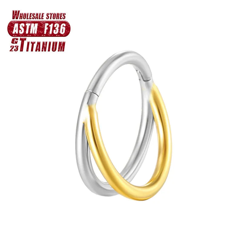 Titanium alloy nose ring F136 piercing jewellery in multiple colours and sizes