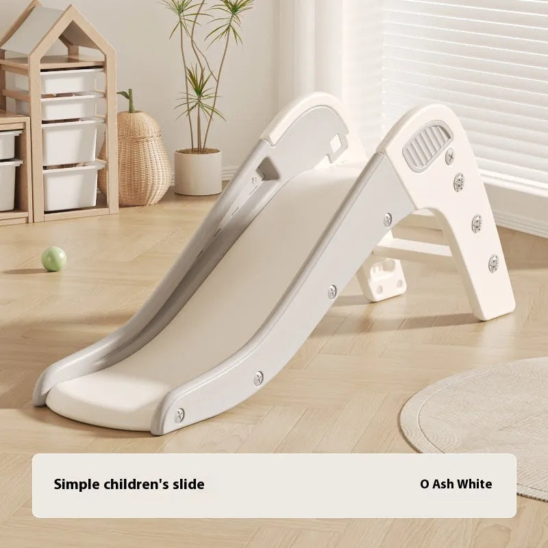 Small plastic baby slide in blue, suitable for toddlers under three years old.