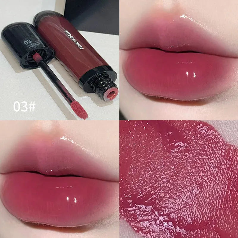 Black shiny makeup mirror lip lacquer tube showing one of six Black Citrus colour options