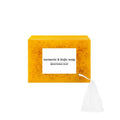 Turmeric Cleansing Mousse Facial Cleaning Pad set with 30 pads, ginger soap, and storage net