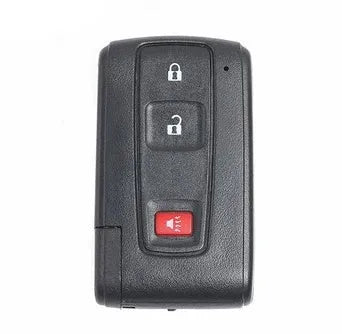 Black plastic car key shell remote control with copper key blade, 70x38x20mm
