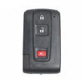 Black plastic car key shell remote control with copper key blade, 70x38x20mm