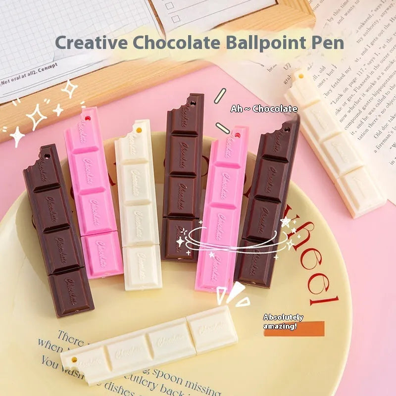 Chocolate ballpoint pen with 0.5mm tip in creative simulation food design
