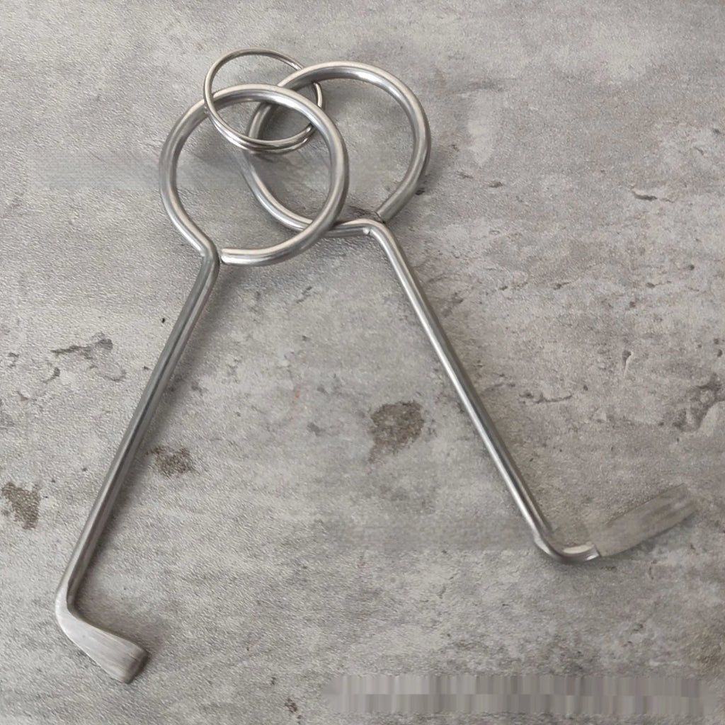 Two alloy wrench tools from portable household repair set