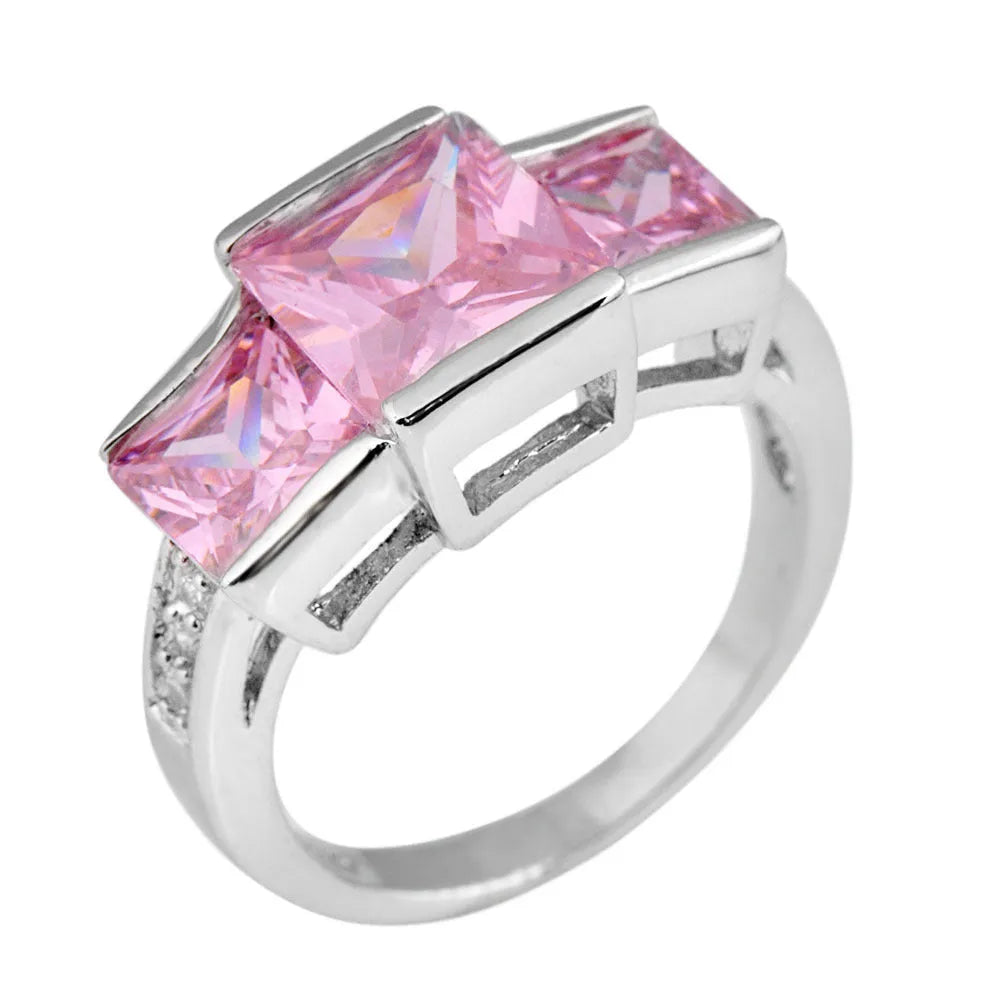 Women's copper electroplated colourful ring in geometric rainbow metal design, multiple colour options