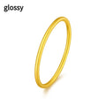 Brass gold plated women's ring showing twist, simple bracelet matte, and simple bracelet glossy style options