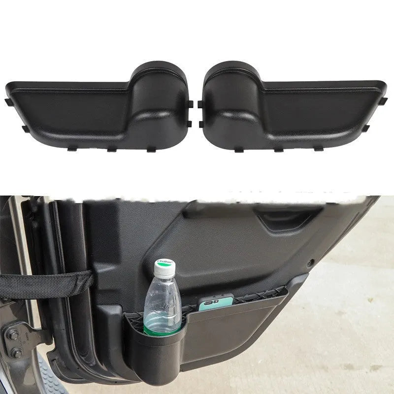 Black ABS car door storage box for Jeep Wrangler JK and JL interior organisation