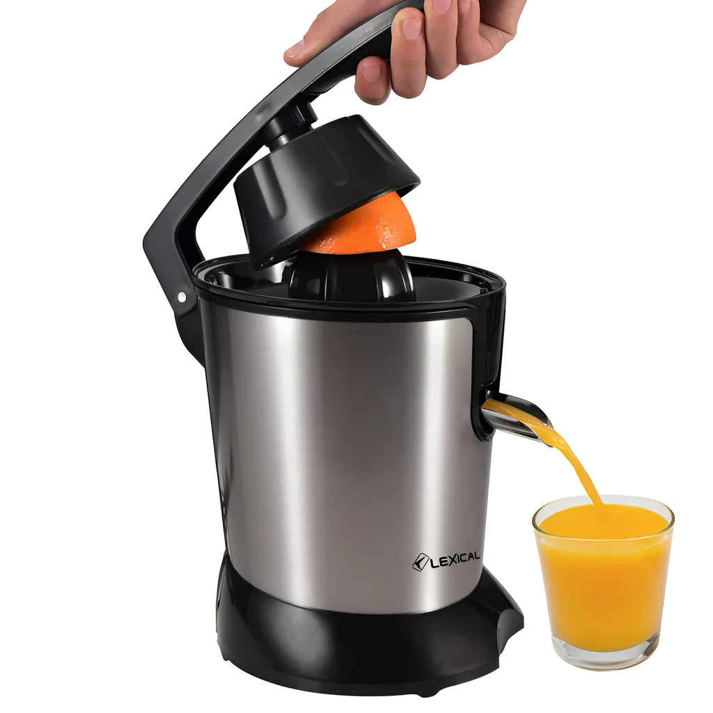 Lemon orange juice separation machine with stainless steel body and round feeding port