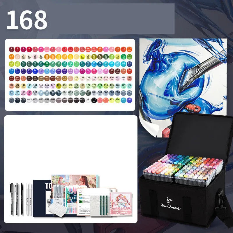 Watercolour pen set for children with 24 colours in a pencil bag, flower design
