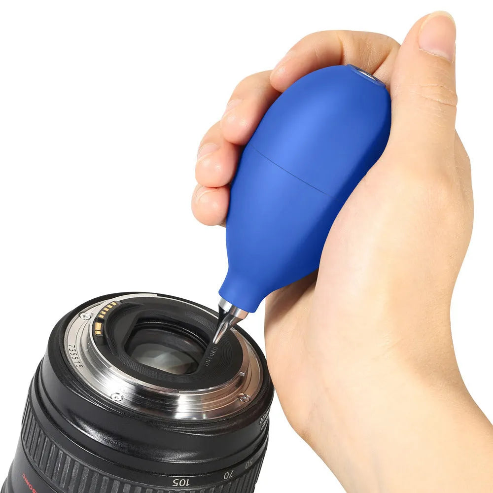 Blue rubber air blowing cleaning tool for camera and mobile phone lens dust removal