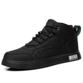 Men's white low-heel casual lace-up shoes with round toe and rubber sole.