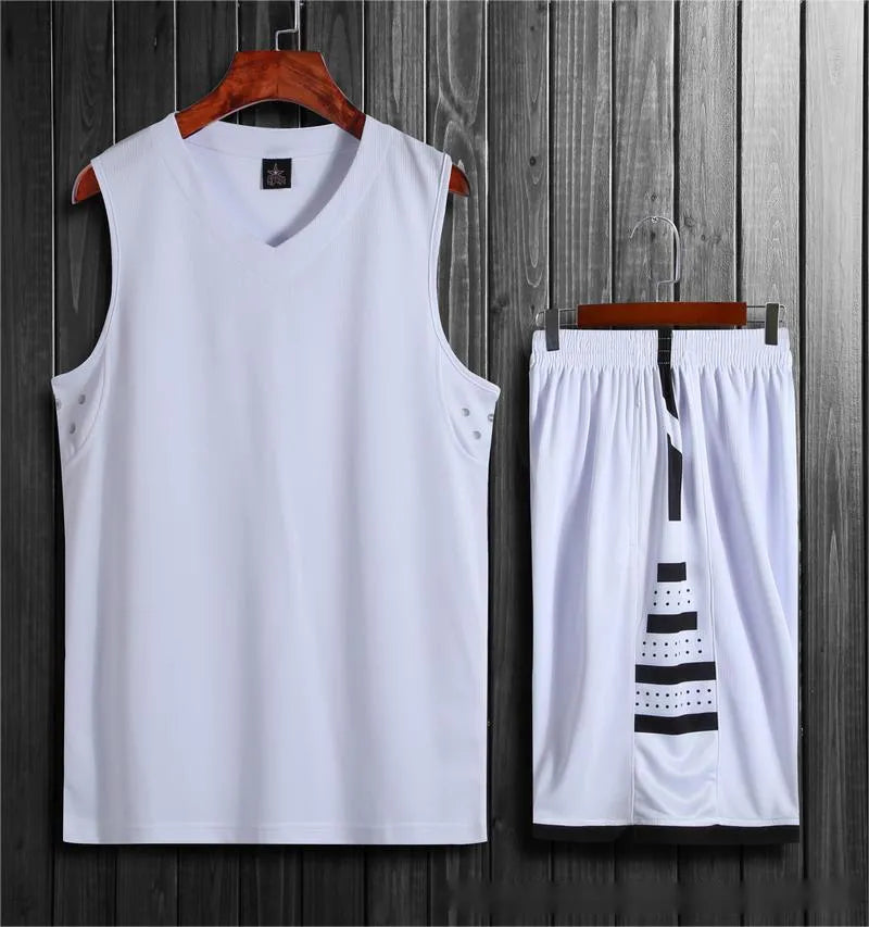 White breathable sports vest for basketball training and fitness on a mannequin.