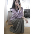 Purple sleeveless blouse with princess sleeves and hollow-out detail, made from lightweight ice silk fabric.
