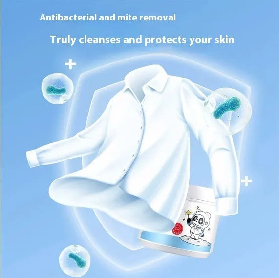 Biological enzyme bubble powder laundry detergent bottle with active oxygen for stain removal
