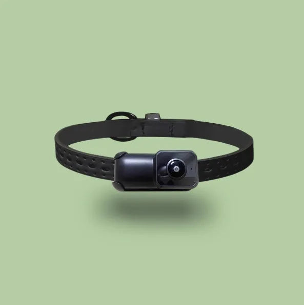 Black wifi camera neckband wireless recorder with compact dimensions and Type-C charging port