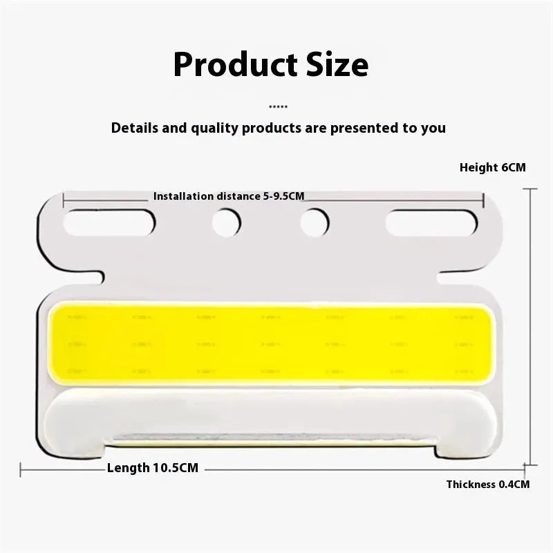 COB LED truck side light in aluminium housing for 12V 24V vehicles, shown in multiple colour options.