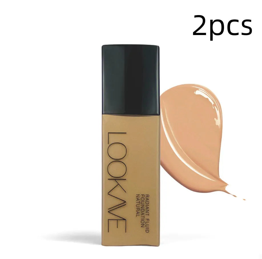 LOOKAVE Matte Liquid Foundation bottle in 21ml size, shown in Ivory White shade