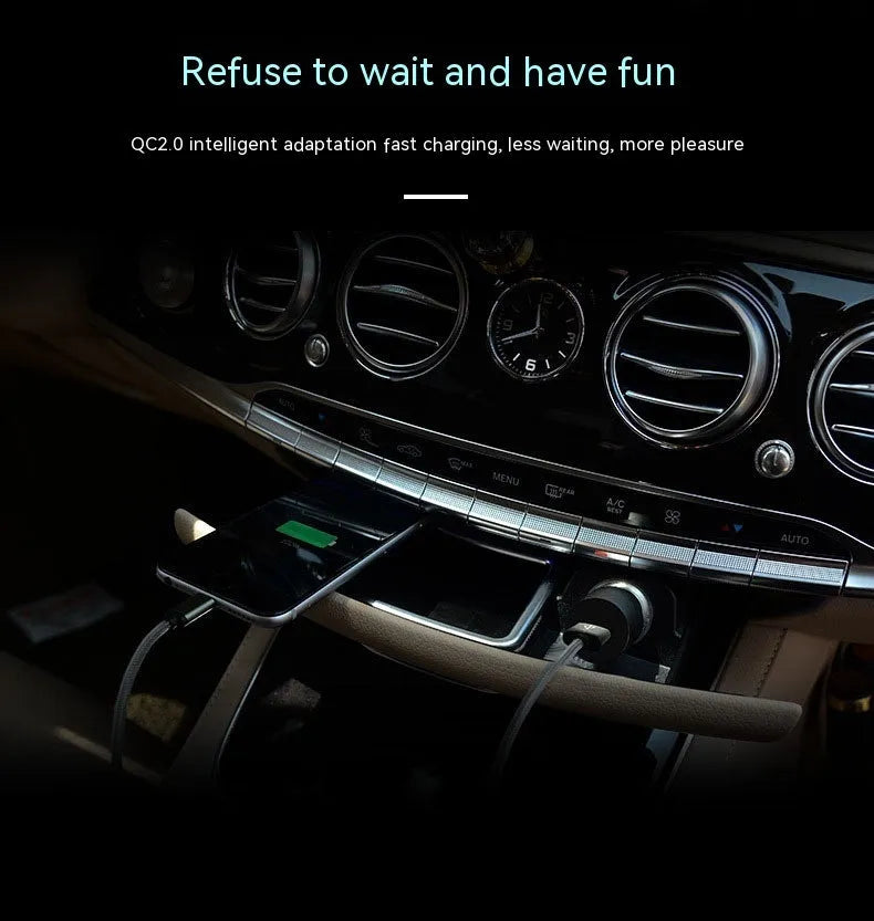 White QC30 car fast charger with single USB port and QC2.0 certification for vehicle use